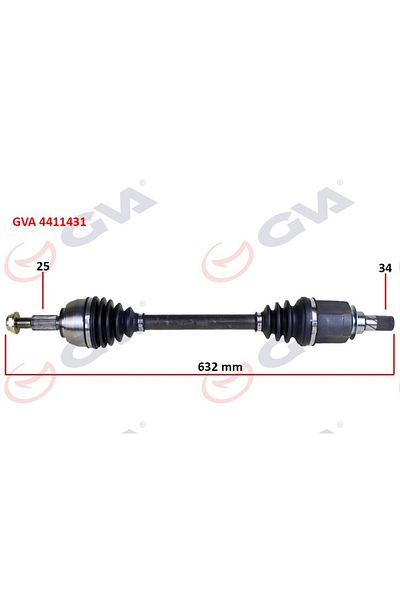 parcafix Fluence Megane 4 1.5 Dci Complete Axle - Auto.(984Mm)504651134