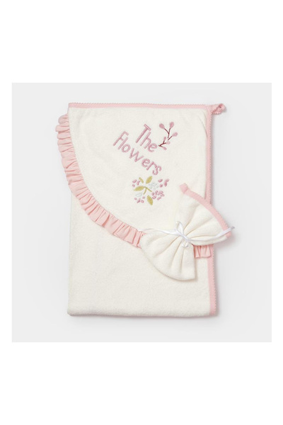 Biorganic The Flowers Örme Silgi Bebek Havlusu 85x90 Cm