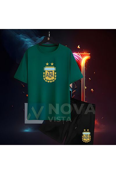 Biy Store Diego Maradona Unisex Football T-Shirt and Shorts Set - Argentina Millitaksim Formula