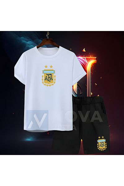 Biy Store Diego Maradona Unisex Football T-Shirt and Shorts Set - Argentina Millitaksim Formula