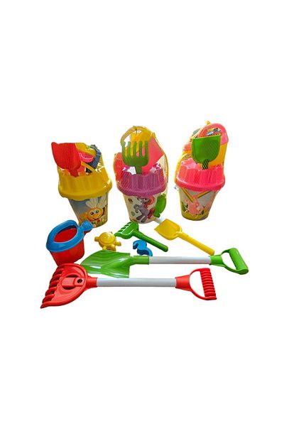 Ailenizin Oyuncakçısı Large Size Bucket Shovel and Tirmik Beach Sets