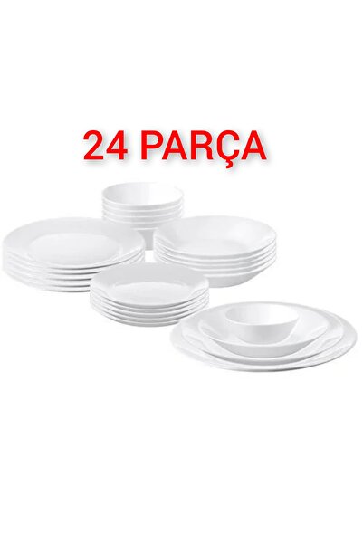 IKEA 24 Parça Yemek Takımı Özel Sertleştirilmiş Temperli Cam