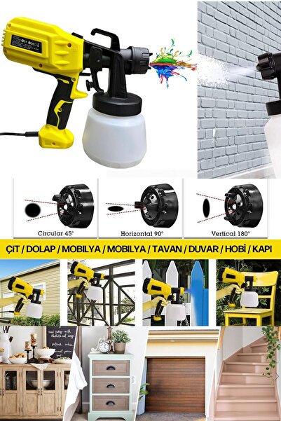 STAXX POWER Yüksek Güçlü Elektrikli Duvar Araç Ahşap Boyama Sprey Boya Tabancası Püskürtme Sprey Tabancası 5000W