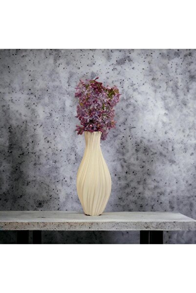 Aminehobbydesign 20 cm Dekoratif Beyaz Vazo