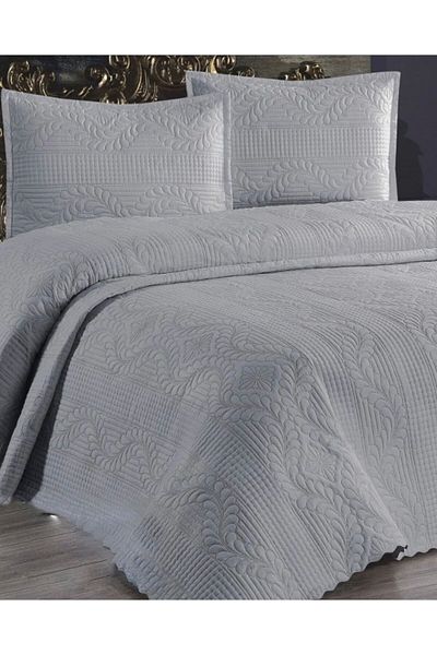 Bikaya Home Double Microfiber Bedspread - Quilted Design