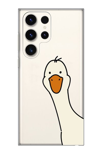 Magic Ring Samsung Galaxy S24 Ultra Compatible Cute Duck Pattern Transparent ...