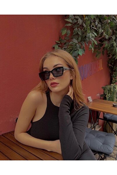 LOOKUP NEW Unisex Black UV400 Protected Sunglasses - Square and Rectangular D...