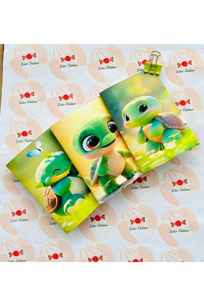 ÖZ KIRTASİYE Turtle 3-Piece Unlined Notepad