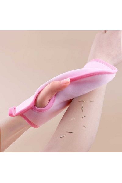 SAVORYHOME Pink Spa Exfoliator - Dream Clothes, Body Cleansing, Two Sides Bath Clothes