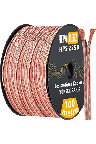 Hepa-Merz Hepa Merz HPS-2250 Bakır Ses Hoparlör Kablosu 2x2.5 mm 100 Mt.