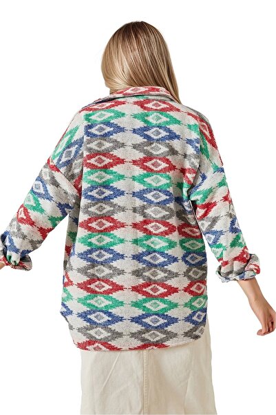 Cassime Етнічний візерунковий кольоровий жіночий сорочковий сорочка - на ґудзиках