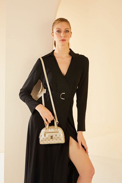 Pierre Cardin Νέα Χρυσή Γυναικεία Τσάντα Ώμου 05PO24Y1830