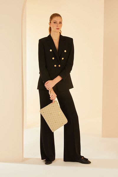 Pierre Cardin Latte Γυναικεία Portfolio &amp; Clutch Bag 05PO24Y1832