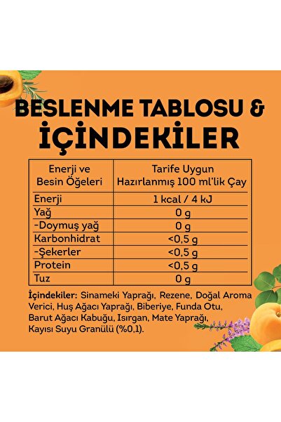 Lipton Bardak Poşet Çay -Slim Plus Kayısılı 2'li Paket