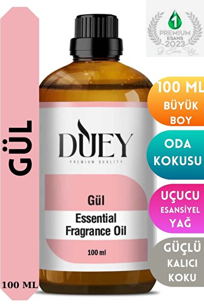 DUEY Gül Uçucu Yağ 100ML Buhurdanlık Yağı Difüzör Esansı Oda Kokusu Esansı Ha...
