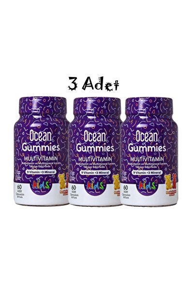 Ocean أقراص Gummies Multivitamin 60 الناعمة × 3 قطع
