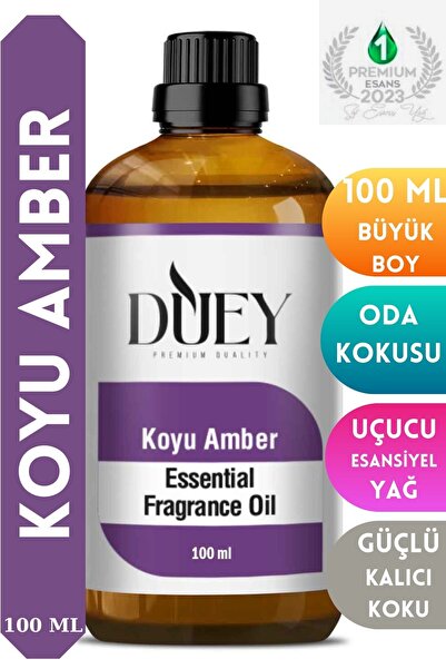 DUEY Koyu Amber Uçucu Yağ 100ML Buhurdanlık Yağı Difüzör Esansı Oda Kokusu Es...