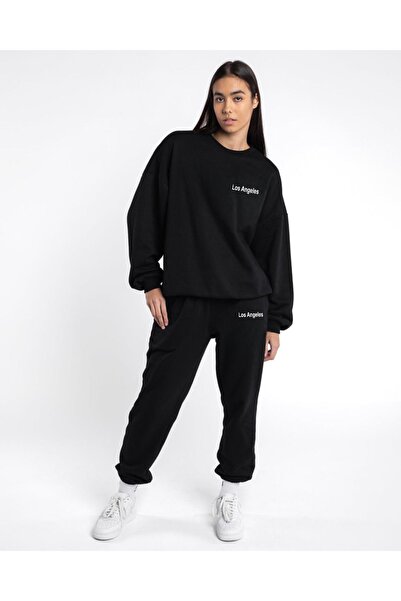 LAND MODA Set de trening oversize negru unisex