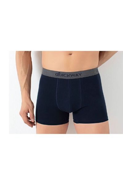 quıckway 6 Μπόξερ από βαμβακερό Navy Blue Lycra