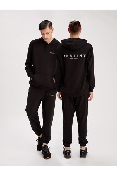 LAND MODA Ανδρικό Σετ Φούτερ και Φούτερ Destiny Printed - Hoodie