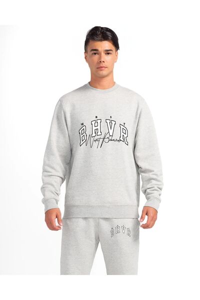 LAND MODA BHVR Printed Sweatshirt and Tracksuit Set