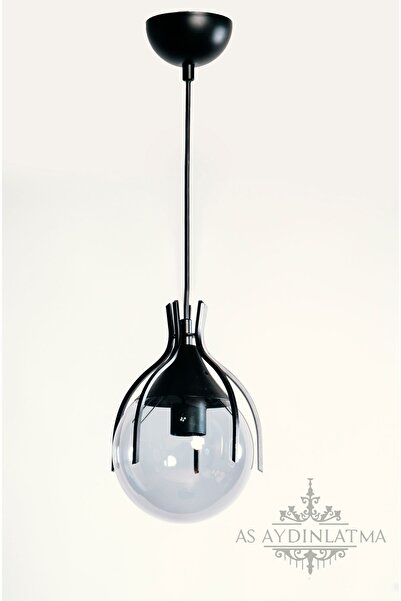 TREND Tekli glop cam pençe siyah avize koridor mutfak