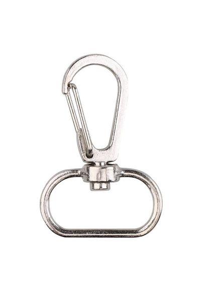Aker Hediyelik Silver Macrame Keychain Apparatus 60 Pieces Snap Hook Clip Keychain Ring