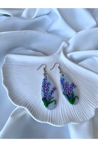 TREND Miyamila Collection Lavender Model Dangle Drop Earrings