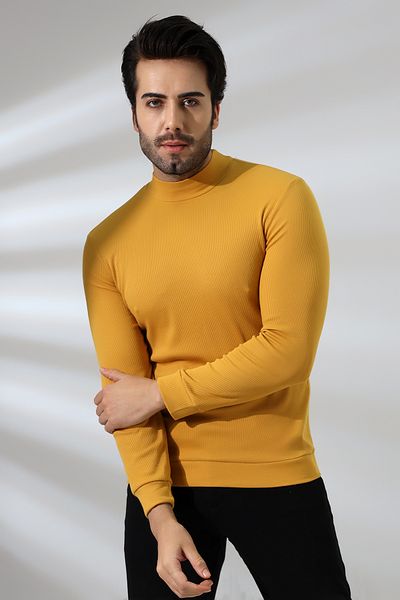 Flyboard Half Fisherman Camisole Sweatshirt 20362 Mustard