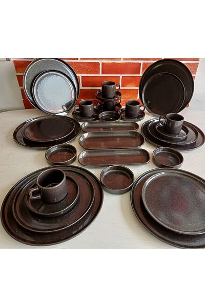 Keramika Black Twinkle 31 Piece Breakfast Set