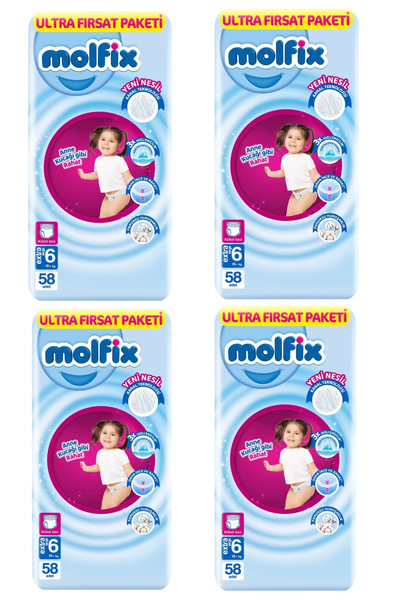 Molfix Pants Külot Bebek Bezi 6 Numara 232'li