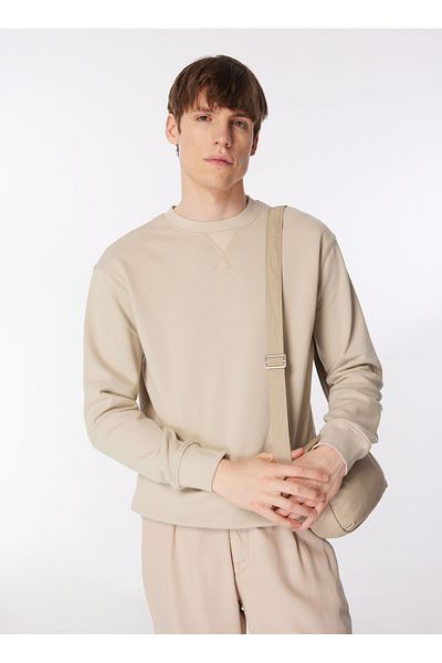 WRANGLER Beige Crew Neck Men's Sweatshirt - W 661205543614