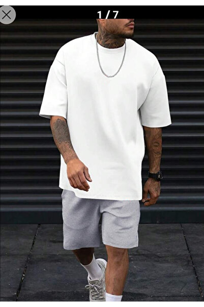 THE WHITE Tricou alb oversize pentru bărbați