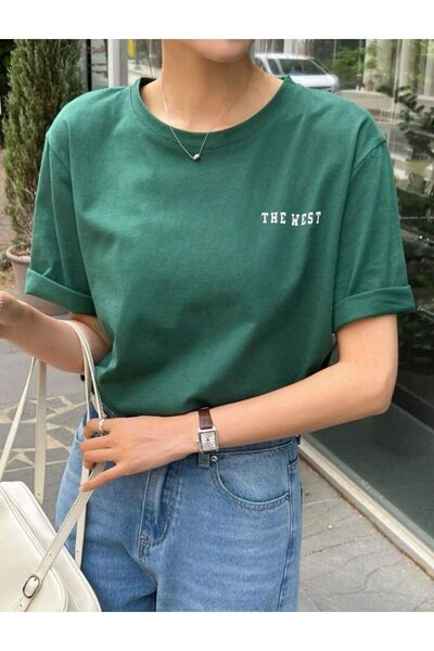 AFROGİYİM California West Aurora Printed Women's Oversize T-shirt