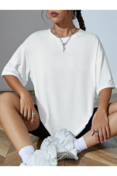 THE WHITE Μπλουζάκι Unisex Λευκό Oversize - Μεγάλο Μέγεθος