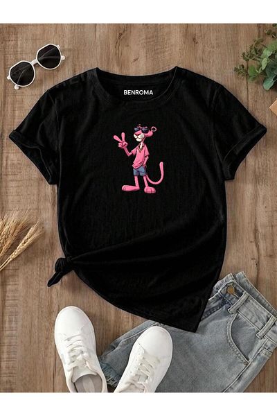 BENROMA 1 tricou este un cadou pentru achiziții de 6 și mai sus în coș - Tricou unisex pentru copii cu imprimeu Pink Panther