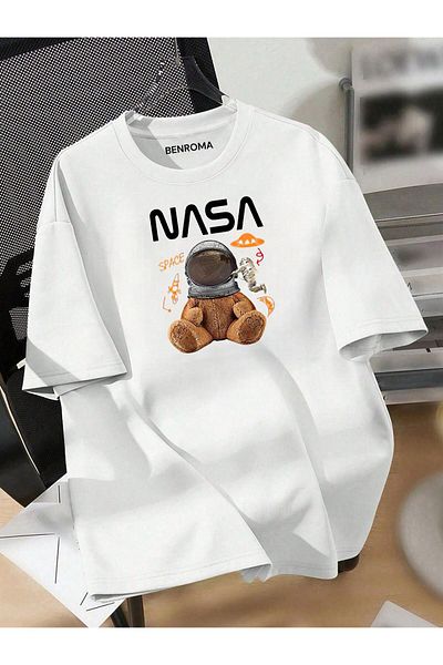 BENROMA Τυπωμένο μπλουζάκι Unisex Oversize της NASA - Διαθέσιμο για ηλικία 3-12 ετών