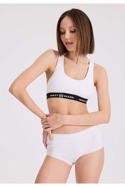 WESTMARK LONDON Set bustieră pentru femei din bumbac alb, elastan, 2 piese LILY