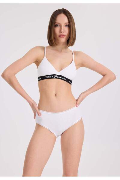 WESTMARK LONDON Γυναικείο Slip 5 Pack Λευκό Βαμβακερό Midi - EVA Ribana