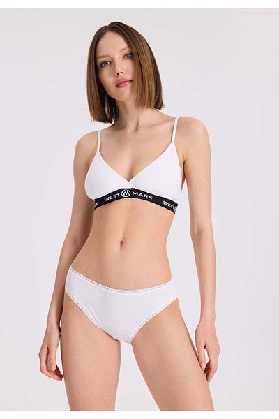 WESTMARK LONDON 5 Πακέτο Λευκό Βαμβακερό Rib Mini Slip EVA - Γυναικεία