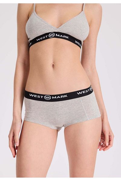 WESTMARK LONDON Set chiloți pentru femei hipster din bumbac gri, elastan, 4 piese - LILY