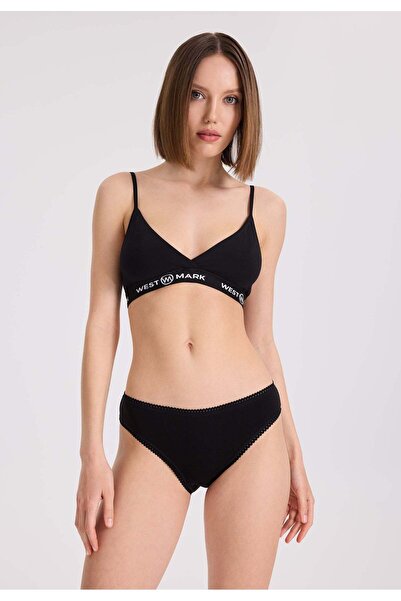 WESTMARK LONDON 5’li Siyah Pamuklu Mini Boy Kadın Ribana Slip EVA RIB MINI