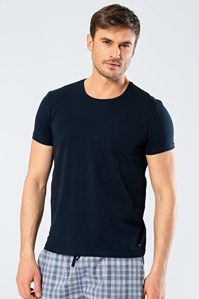 Cacharel Ανδρικό μπλουζάκι με λαιμόκοψη 95% βαμβάκι - κοντό μανίκι, ελαστάνη 5%