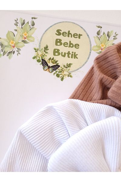 SeherBebeButik Baby Girl and Children's Bonnet with Colorful Bow - Set of 3