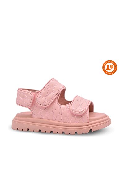 kids A more Vegan Leather Girl's Sandals - Double Velcro, Powder
