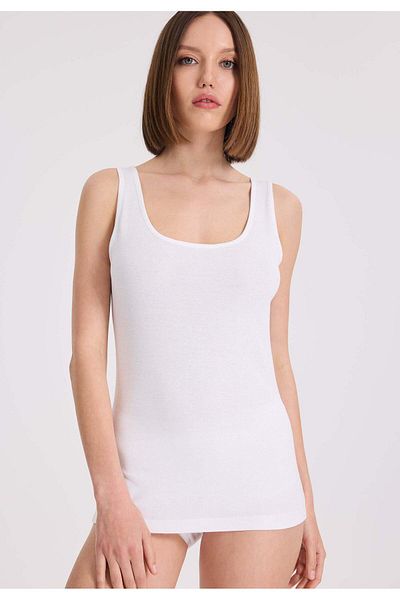 WESTMARK LONDON White Crew Neck 3-Piece Cotton Ribbed Women's Athlete - EVA Tank Top