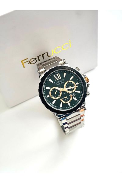 Ferrucci FERRUCCi̇ Silver Dark Green Inner Dial men's Wristwatch