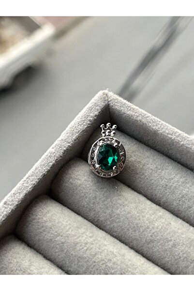 asaf Taşlı taç charm | gümüş kaplama