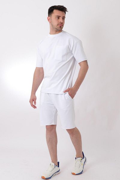 ByTrend Άνετο σετ σορτς από βαμβακερό χτενισμένο με δύο κορδόνια Bld 5000-5066_72005-1