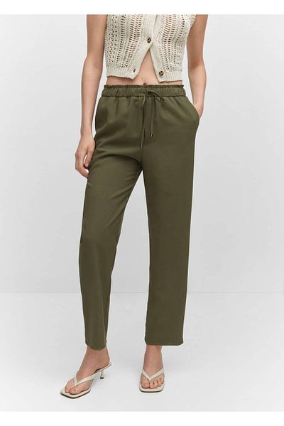 MANGO Woman Tie-dyed straight-cut trousers